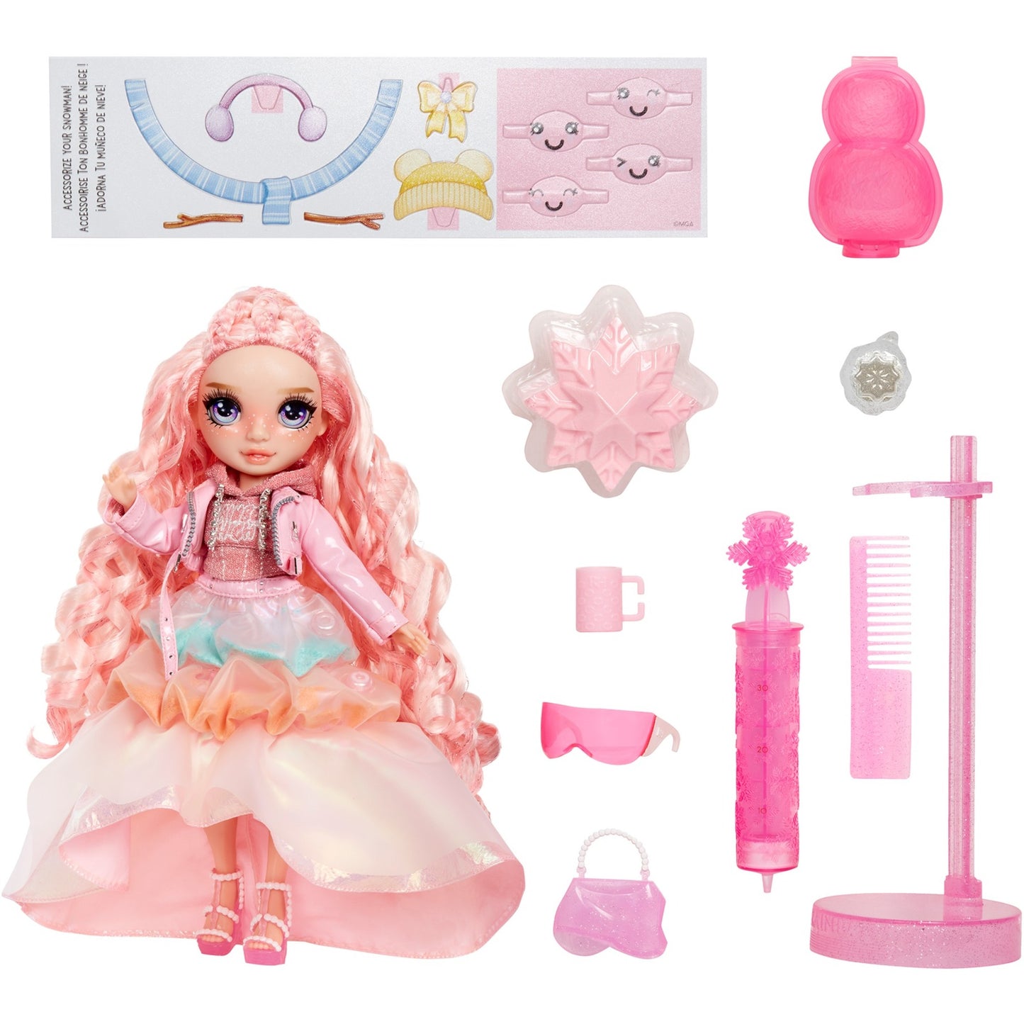 MGA Entertainment Rainbow High Winter Wonderland Doll - Bella (Pink)