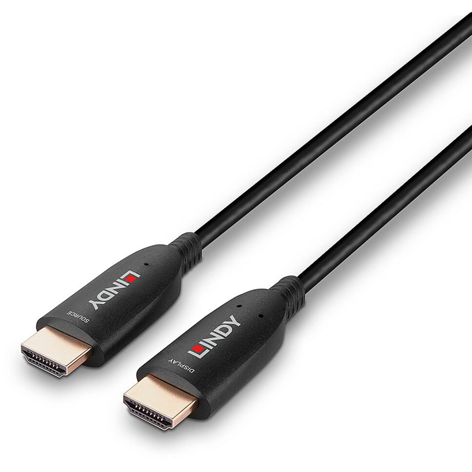 Lindy Fibre Optic Hybrid HDMI 2.1 8K60 Kabel (schwarz, 15 Meter, AOC-Kabel)