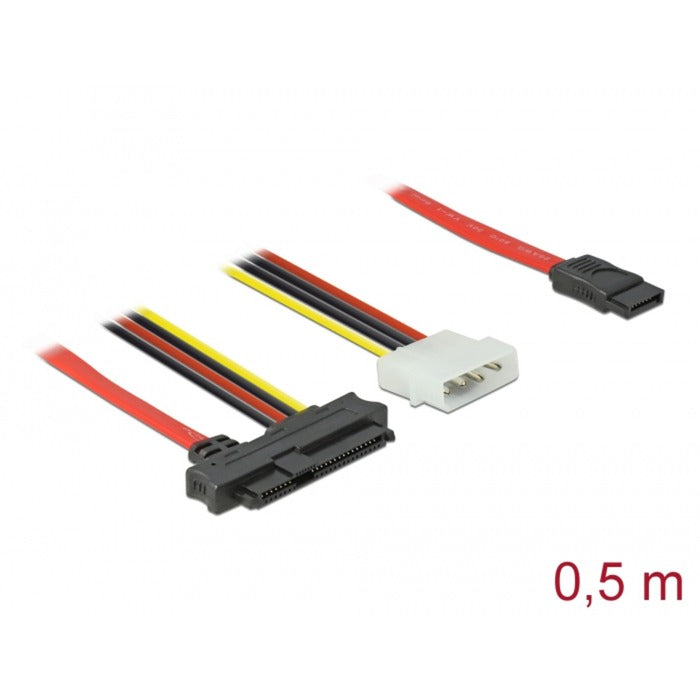 DeLOCK Adapterkabel SAS SFF-8482 > SATA 7Pin (50cm)