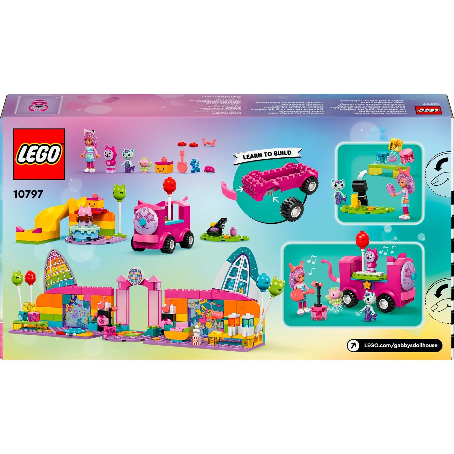 LEGO 10797 Gabby's Dollhouse Gabbys Partyraum, Konstruktionsspielzeug