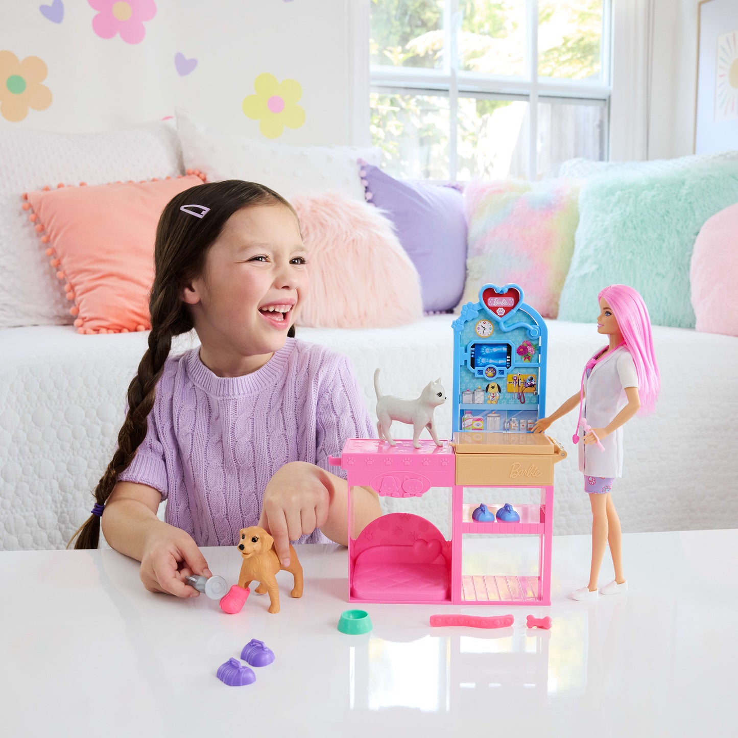 Barbie Gute Besserung Tierkrankenstation Puppe und Zubehör