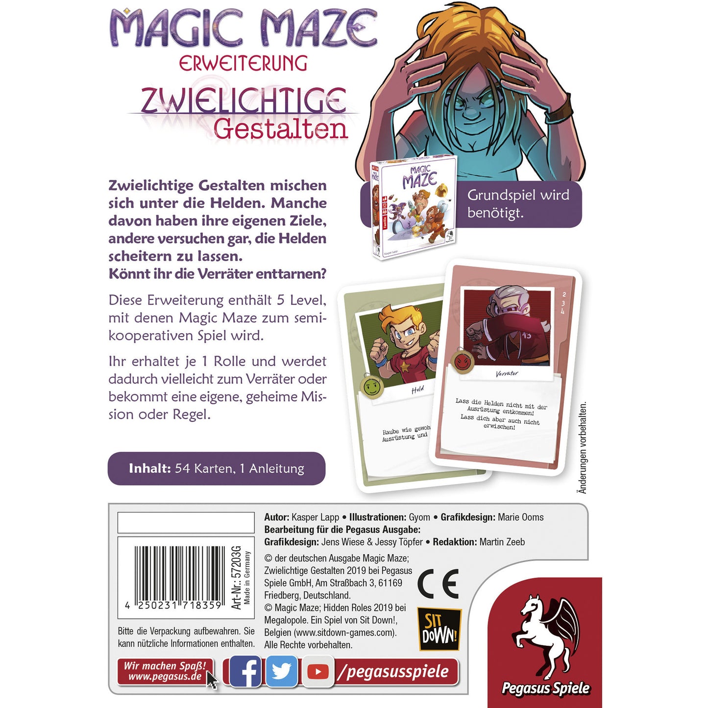 Magic Maze: Zwielichtige Gestalten, Brettspiel