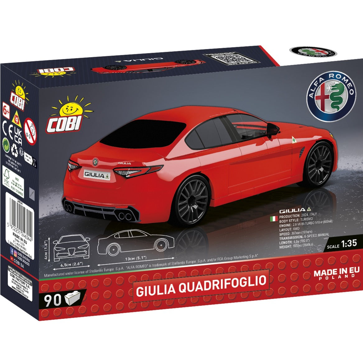 Alfa Romeo Giulia Quadrifoglio, Konstruktionsspielzeug