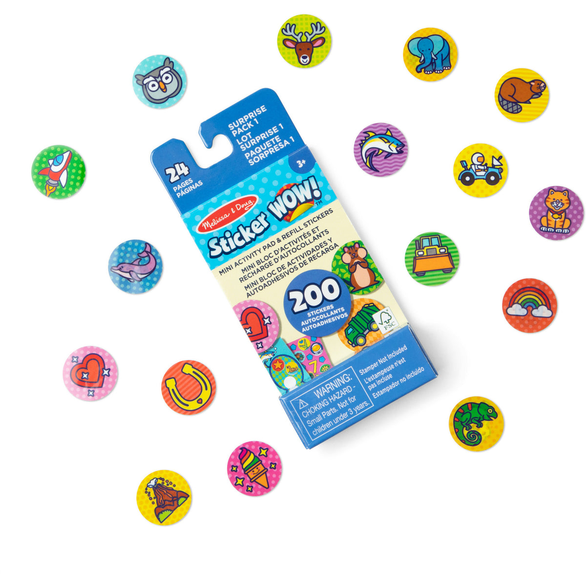 Melissa & Doug - Sticker WOW! Nachfüllset Überraschungspack, Basteln