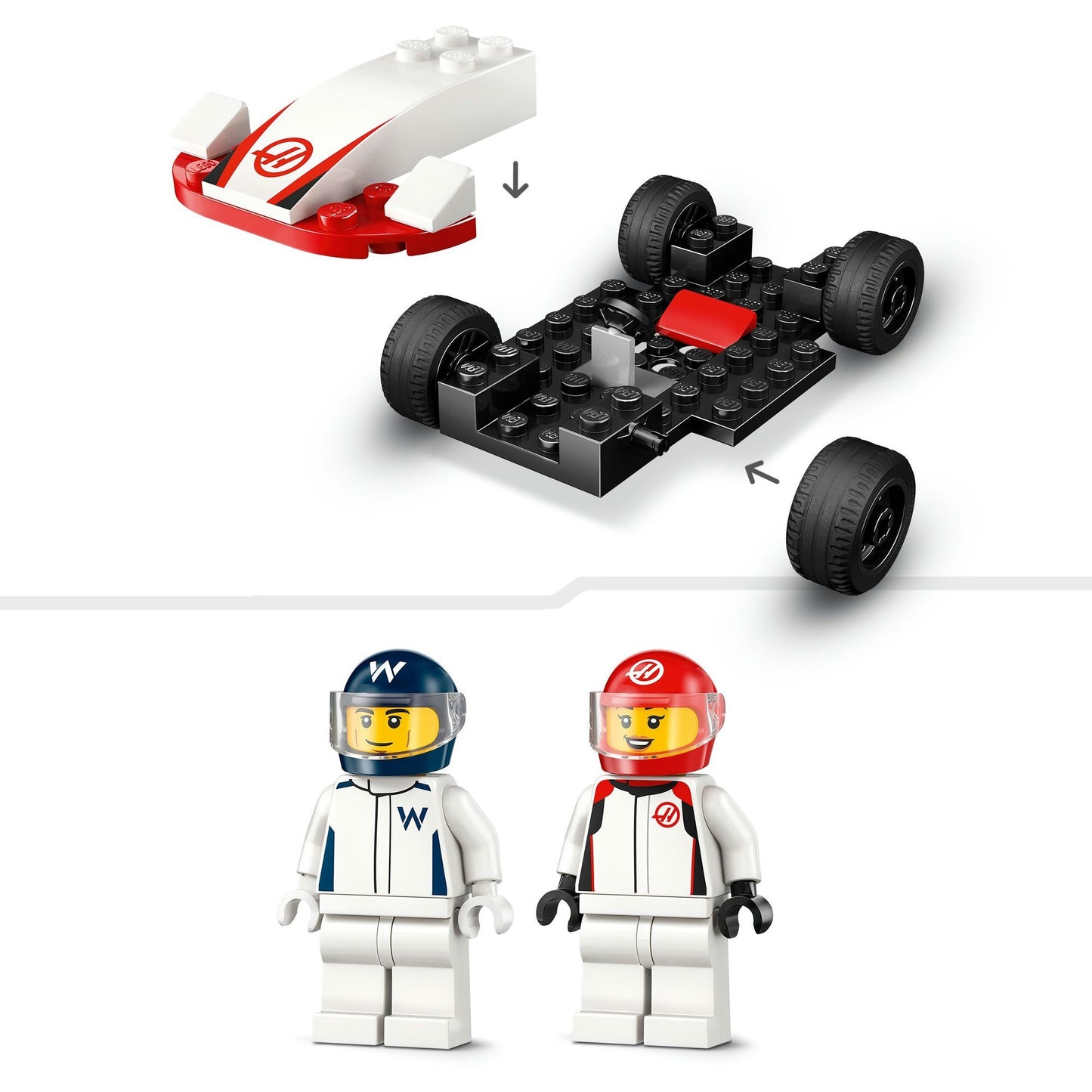 60464 City F1 Williams Racing und Haas F1 Rennautos, Konstruktionsspielzeug