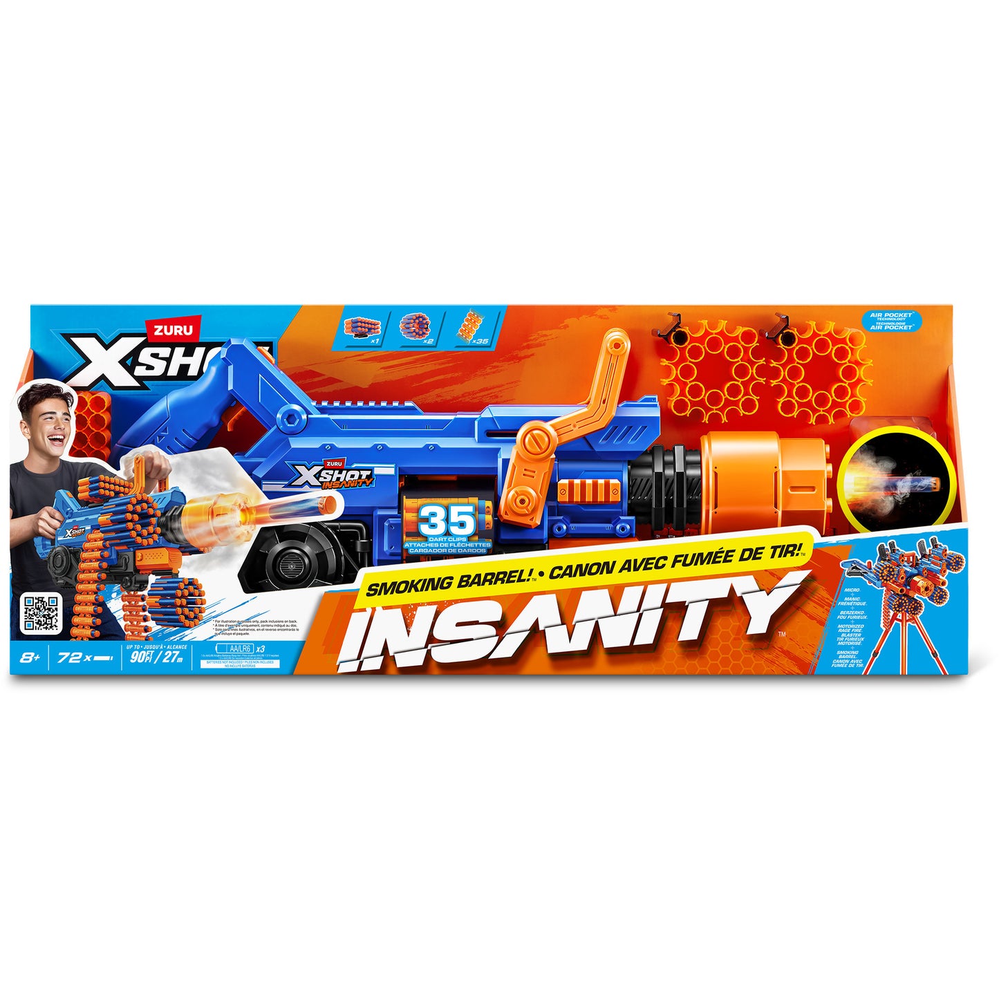 XSHOT Insanity - Blaster Smoke N Barrel, Dartblaster