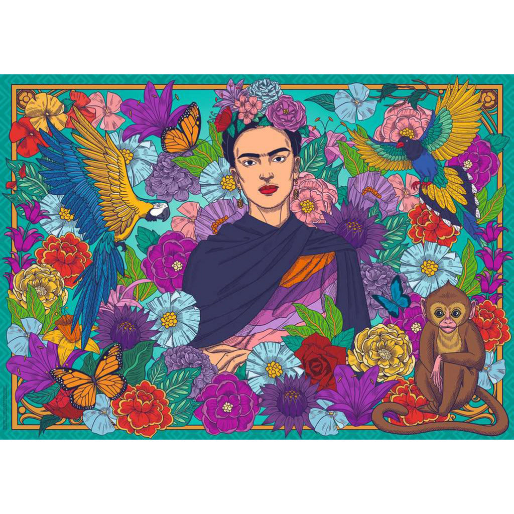 Puzzle - Frida Kahlo's Paradies: Papageien, Affen