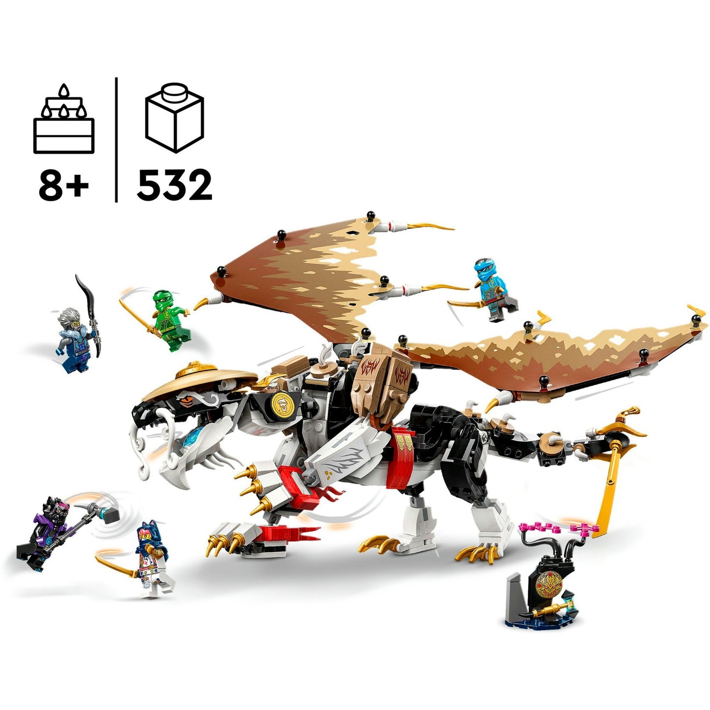 LEGO 71809 Ninjago Egalt der Meisterdrache, Konstruktionsspielzeug