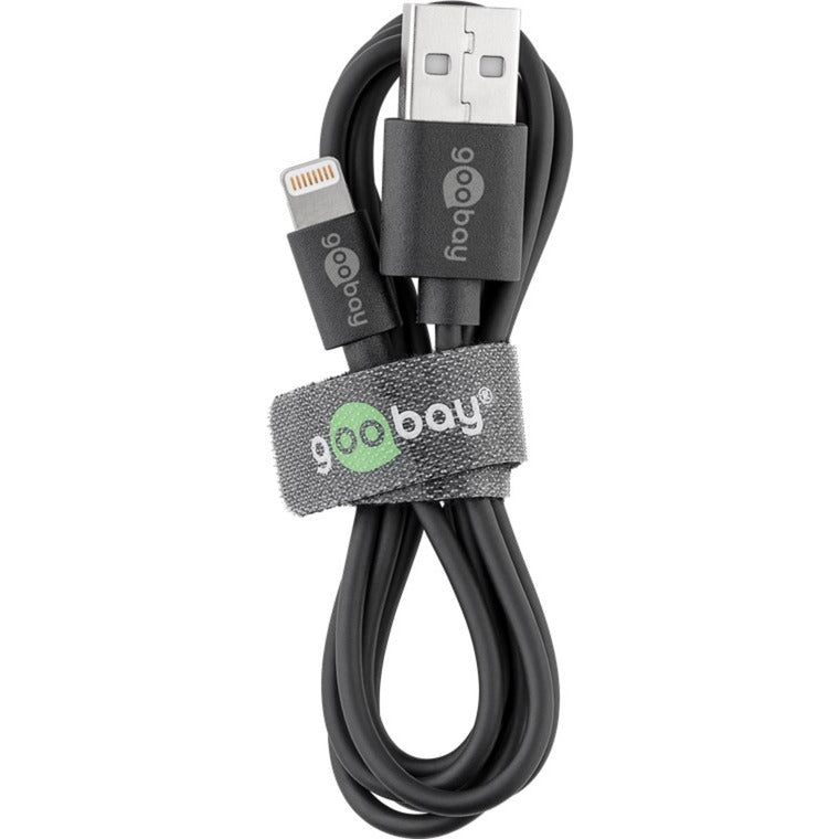 Goobay USB 2.0 Adapterkabel, USB-A Stecker > Lightning Stecker (schwarz, 1 Meter)