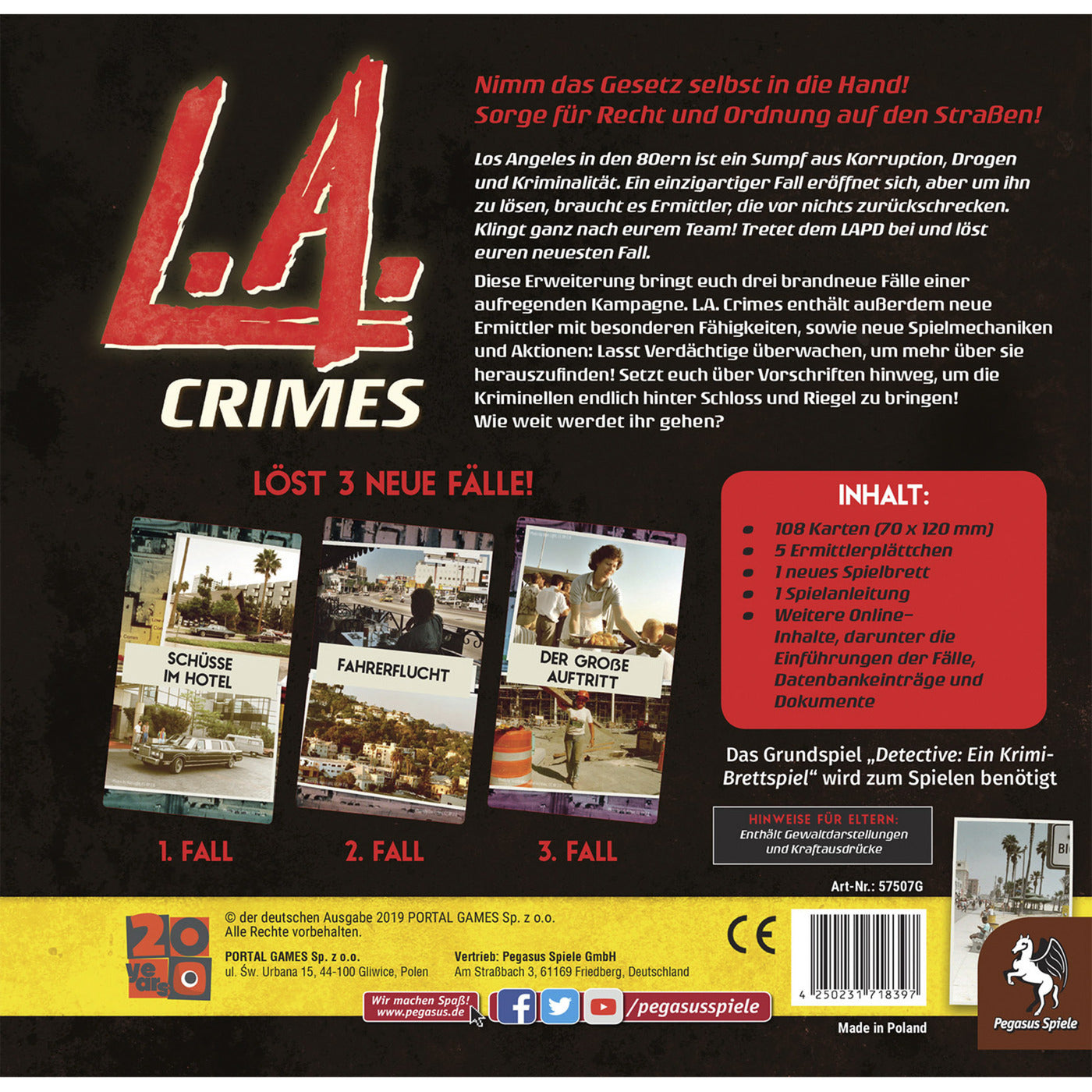 Portal Games: Detective - L.A. Crimes, Rätselspiel