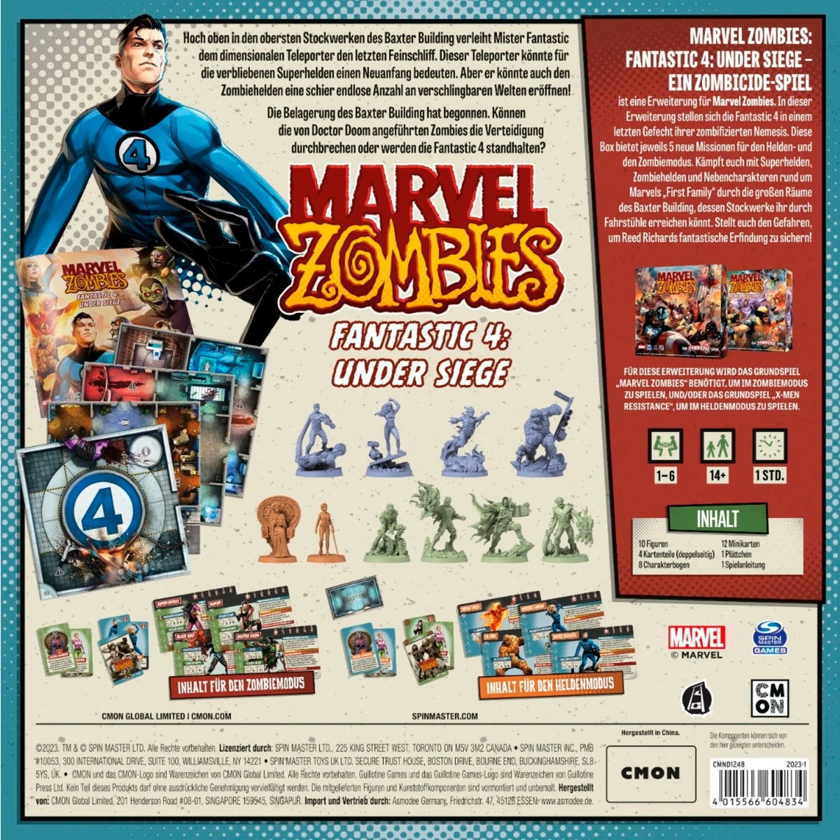 Asmodee Marvel Zombies - Fantastic 4 Under Siege, Kartenspiel
