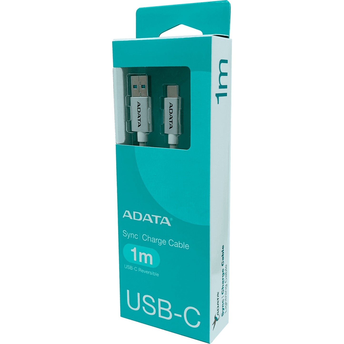 ADATA USB 3.2 Gen 1 Kabel, USB-A Stecker > USB-C Stecker silver (weiss/silber, 1 Meter, Aluminium)