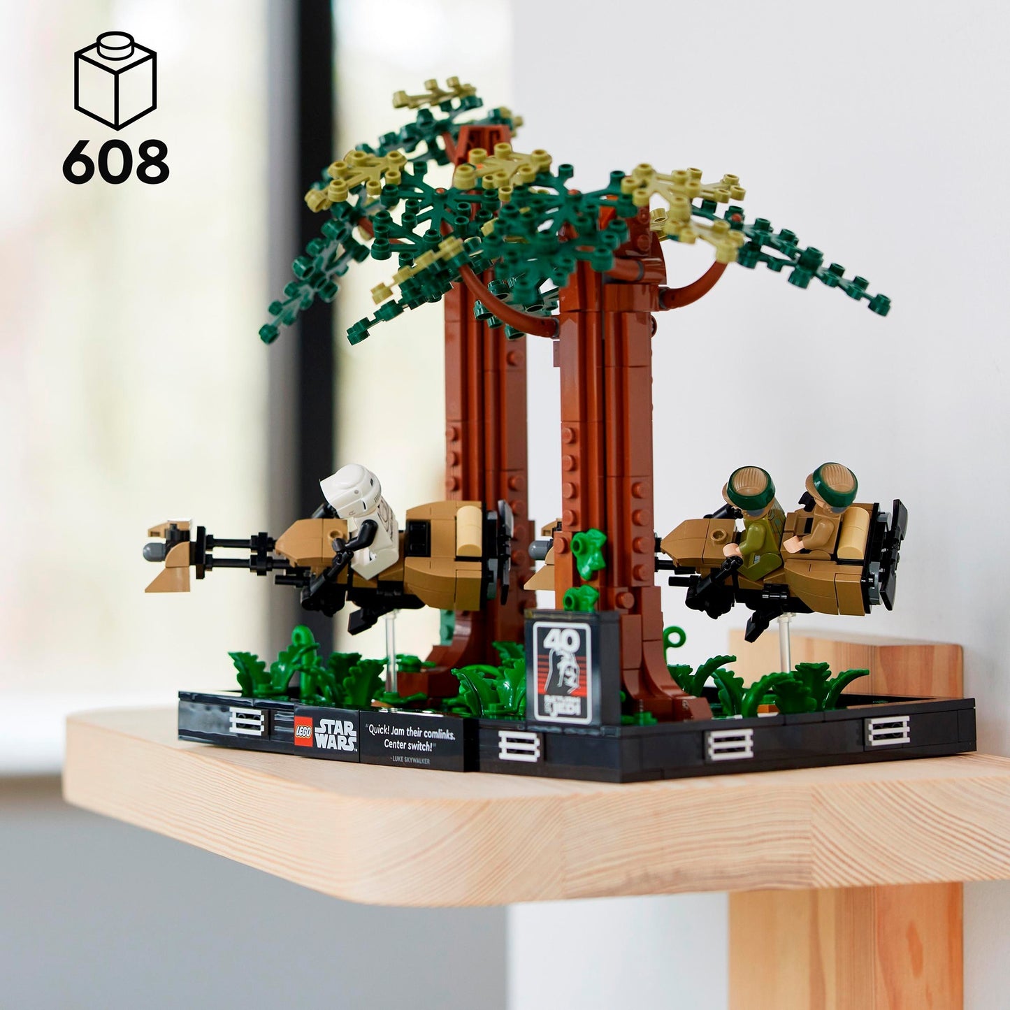 LEGO 75353 Star Wars Verfolgungsjagd auf Endor - Diorama, Konstruktionsspielzeug