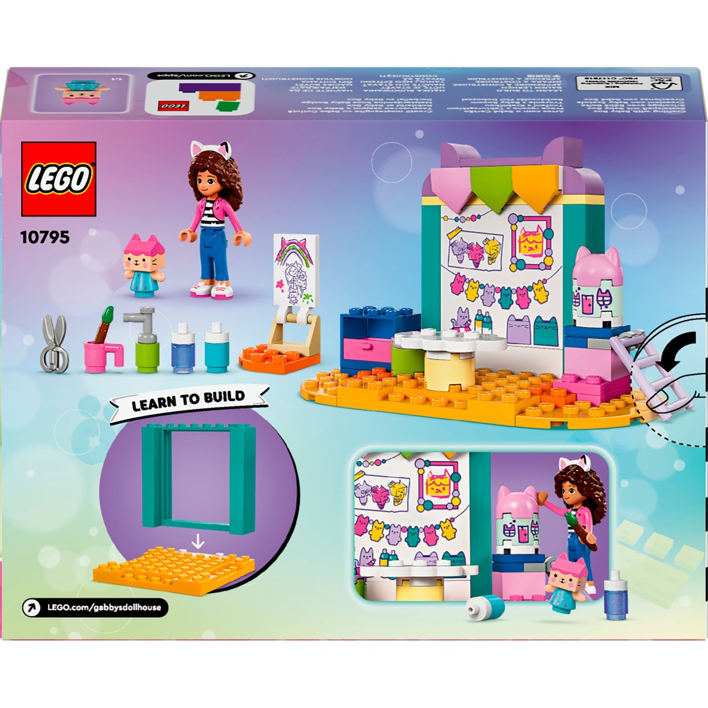 LEGO 10795 Gabby's Dollhouse Bastelspaß mit Baby Box, Konstruktionsspielzeug