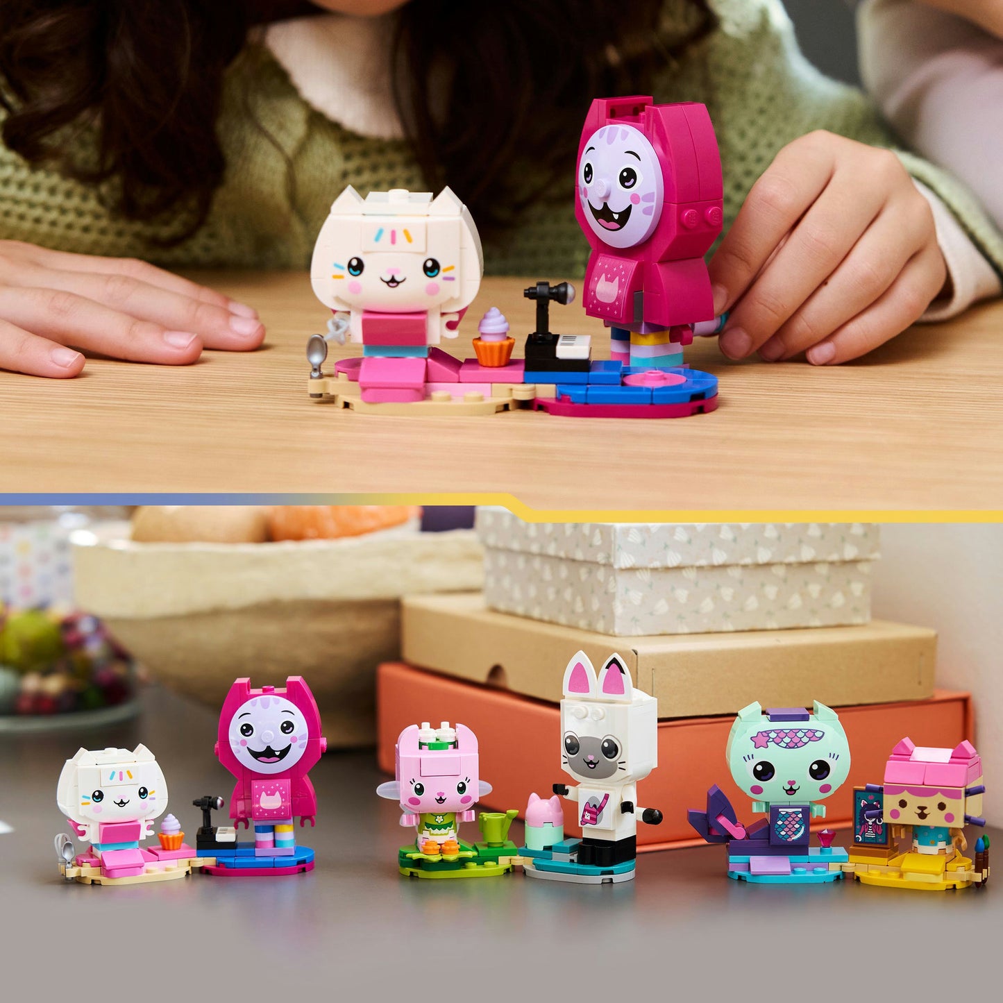 11215 Gabby's Dollhouse Gabbys Katzenfreunde aus LEGO Steinen, Konstruktionsspielzeug