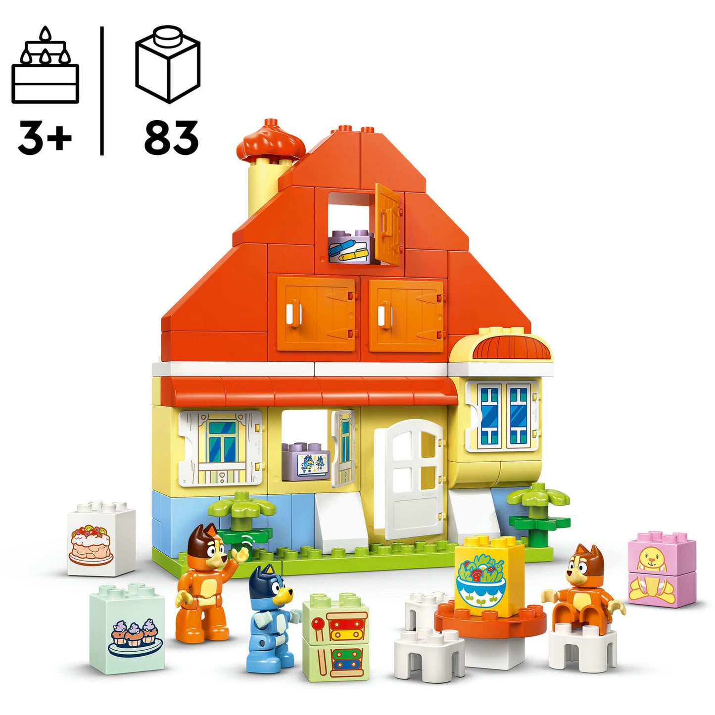 10459 DUPLO Bluey Blueys Familienhaus mit Memory-Spiel, Konstruktionsspielzeug