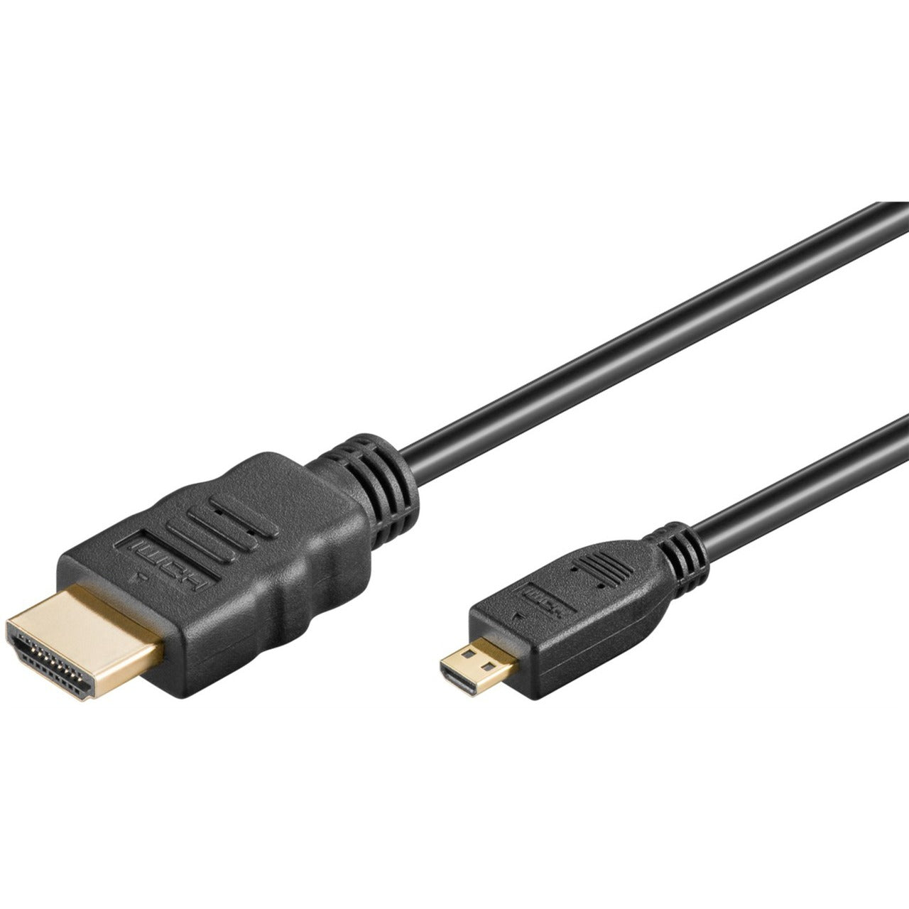 Goobay High Speed Micro HDMI > HDMI Kabel mit Ethernet (schwarz, 2 Meter)