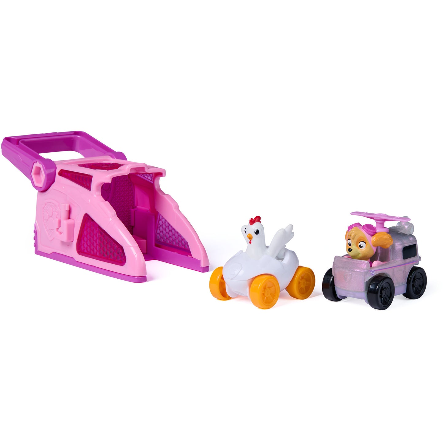 Paw Patrol - Pup Squad Launcher mit Skye und Henrietta Fahrzeugen, Spielfahrzeug