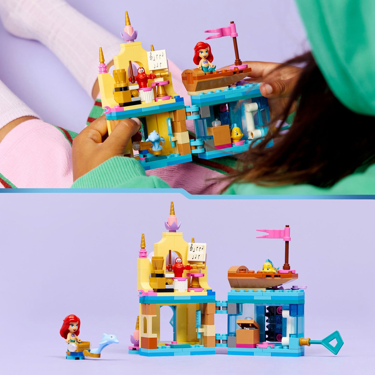 43285 Disney Princess Arielles Magisches Mini-Schloss, Konstruktionsspielzeug