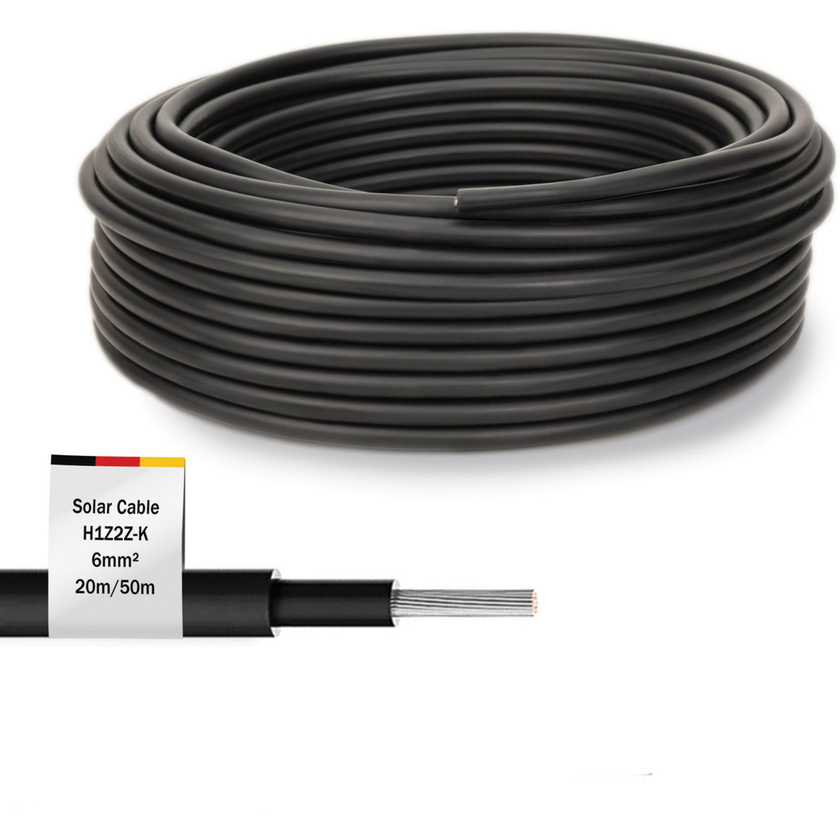 Solarkabel Installation 6mm² PV 1.500Volt