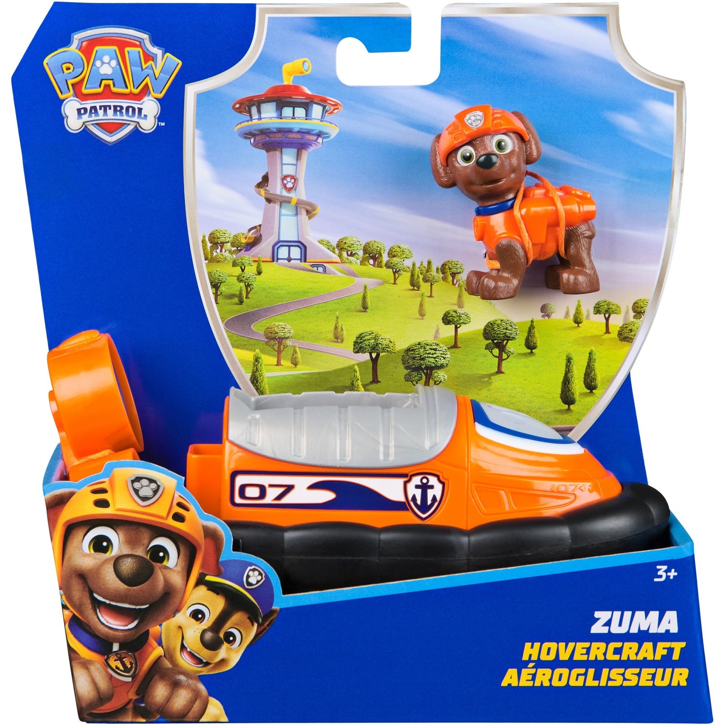 Paw Patrol - Luftkissenboot mit Zuma Hundefigur, Spielfahrzeug