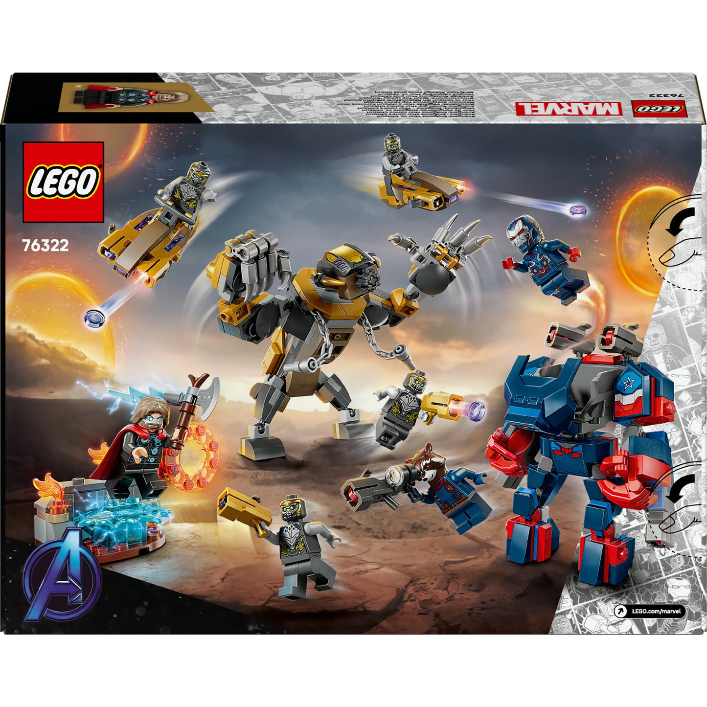 76322 Marvel Super Heroes Avengers: Endgame Thor vs. Chitauri, Konstruktionsspielzeug