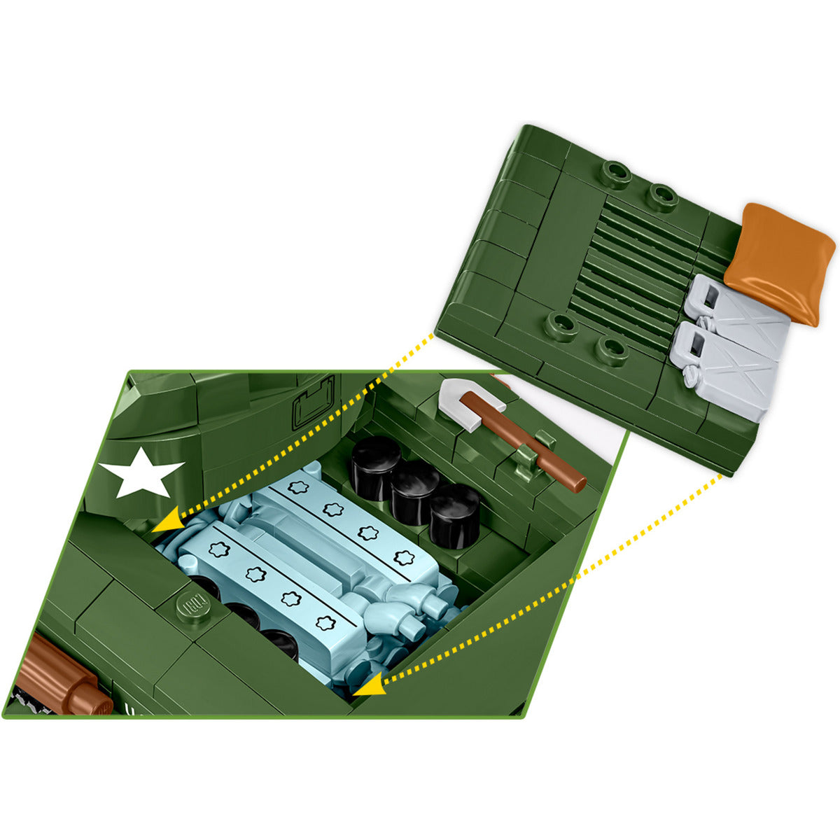 Sherman M4A2E8(76)W, Konstruktionsspielzeug
