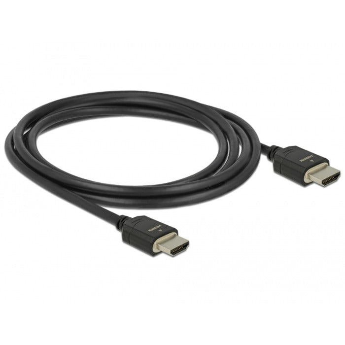 DeLOCK Ultra High Speed HDMI-Kabel 48 Gbps 8K 60Hz (schwarz, 2 Meter)