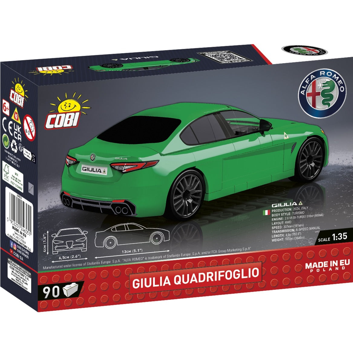Alfa Romeo Giulia Quadrifoglio, Konstruktionsspielzeug