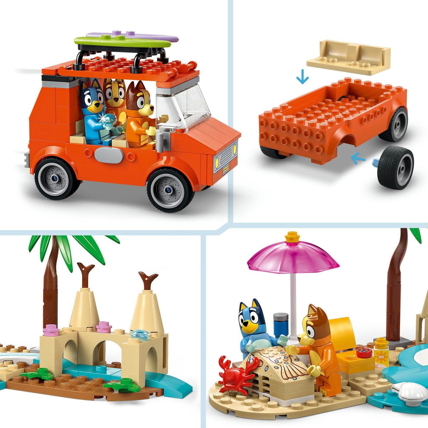 11202 Bluey - Blueys Strandausflug, Konstruktionsspielzeug