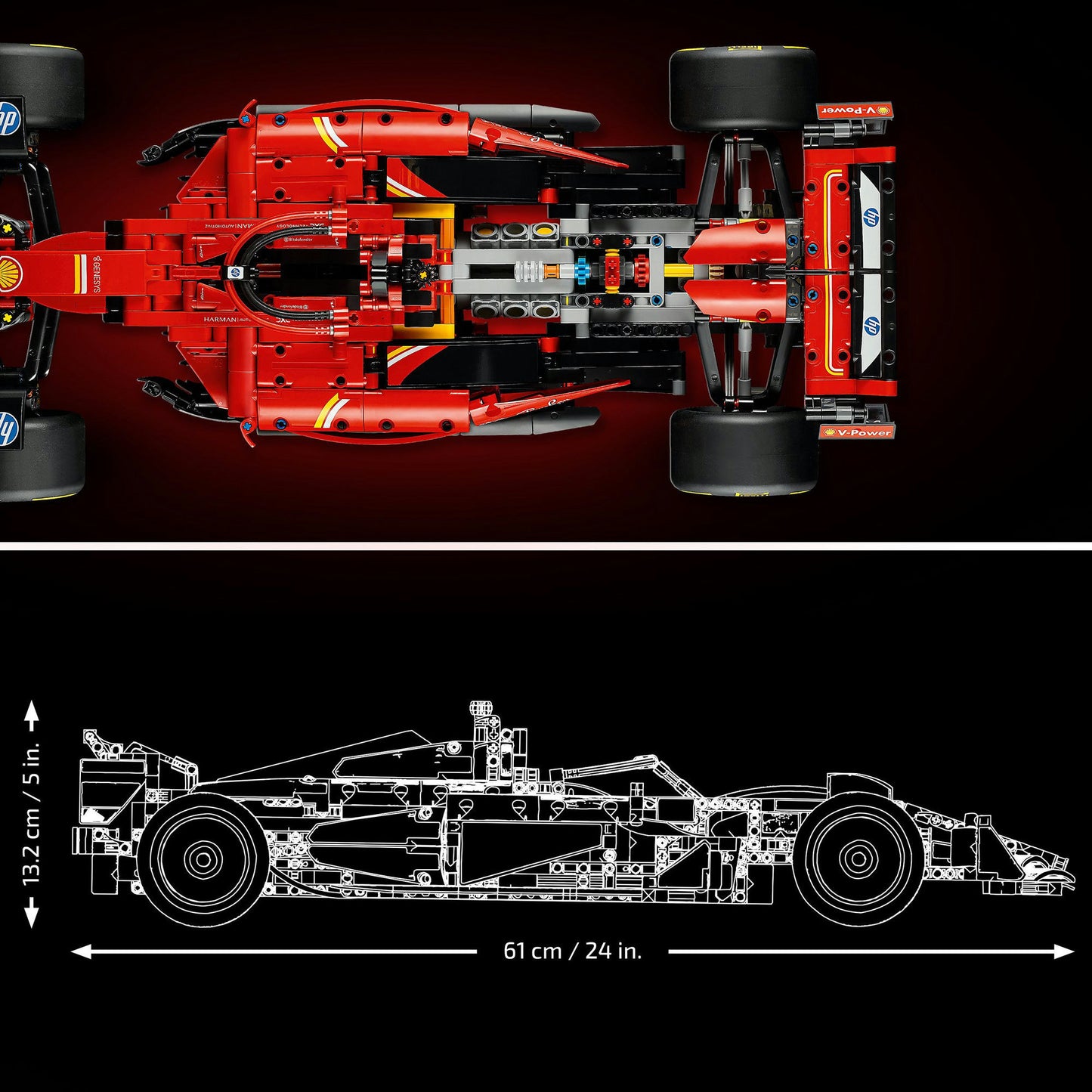 42207 Technic Ferrari SF-24 F1 Rennauto, Konstruktionsspielzeug