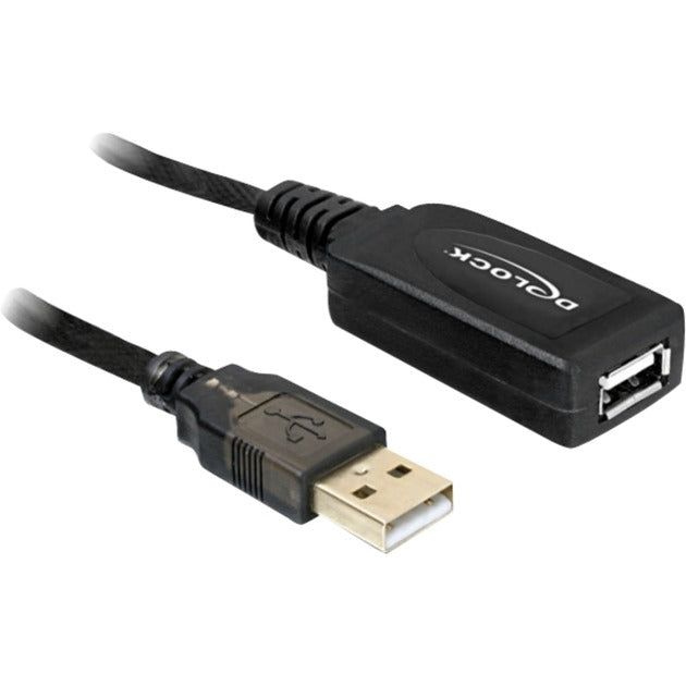 DeLOCK USB 2.0 Aktivverlängerungskabel, USB-A Stecker > USB-A Buchse (schwarz, 20 Meter)
