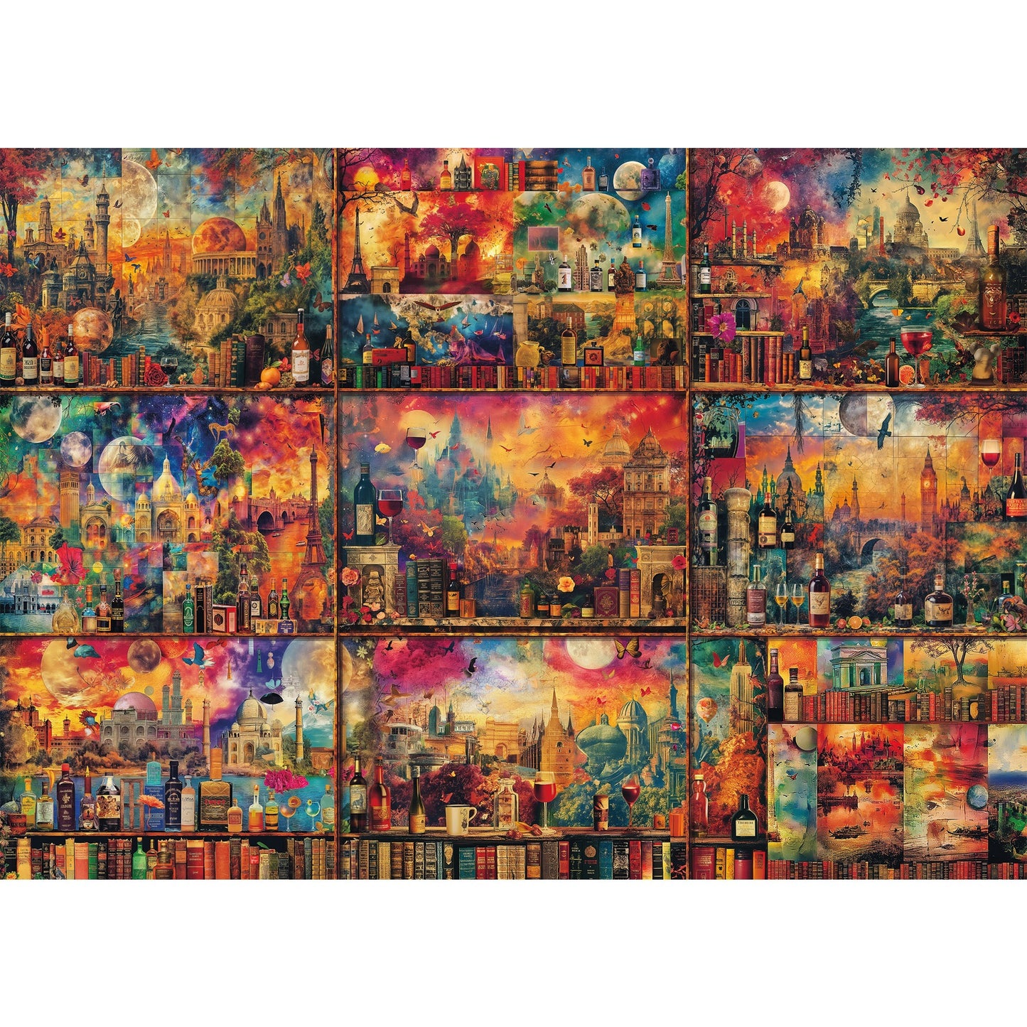 Genussvolle Auszeit: auf Reisen mit Büchern und Wein, Puzzle