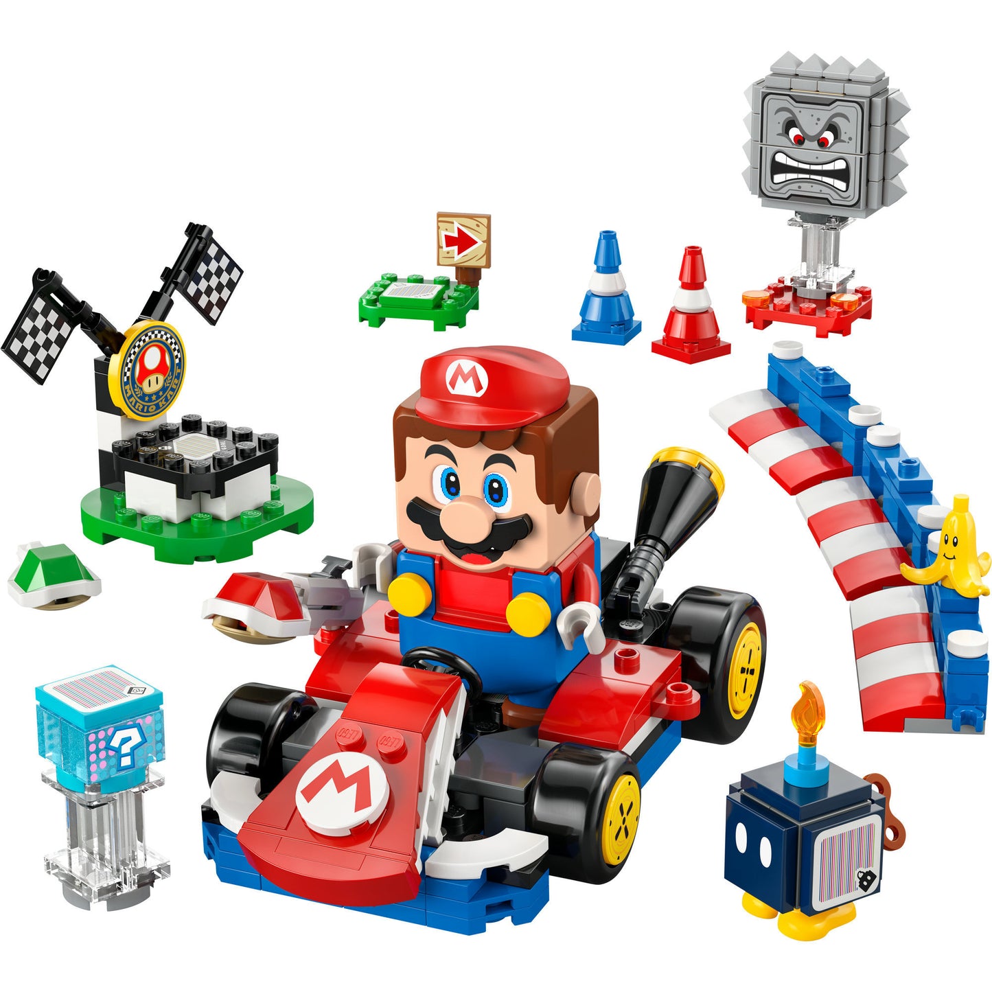72043 Super Mario - Mario Kart: Interaktiver LEGO Mario & Standard-Kart, Konstruktionsspielzeug