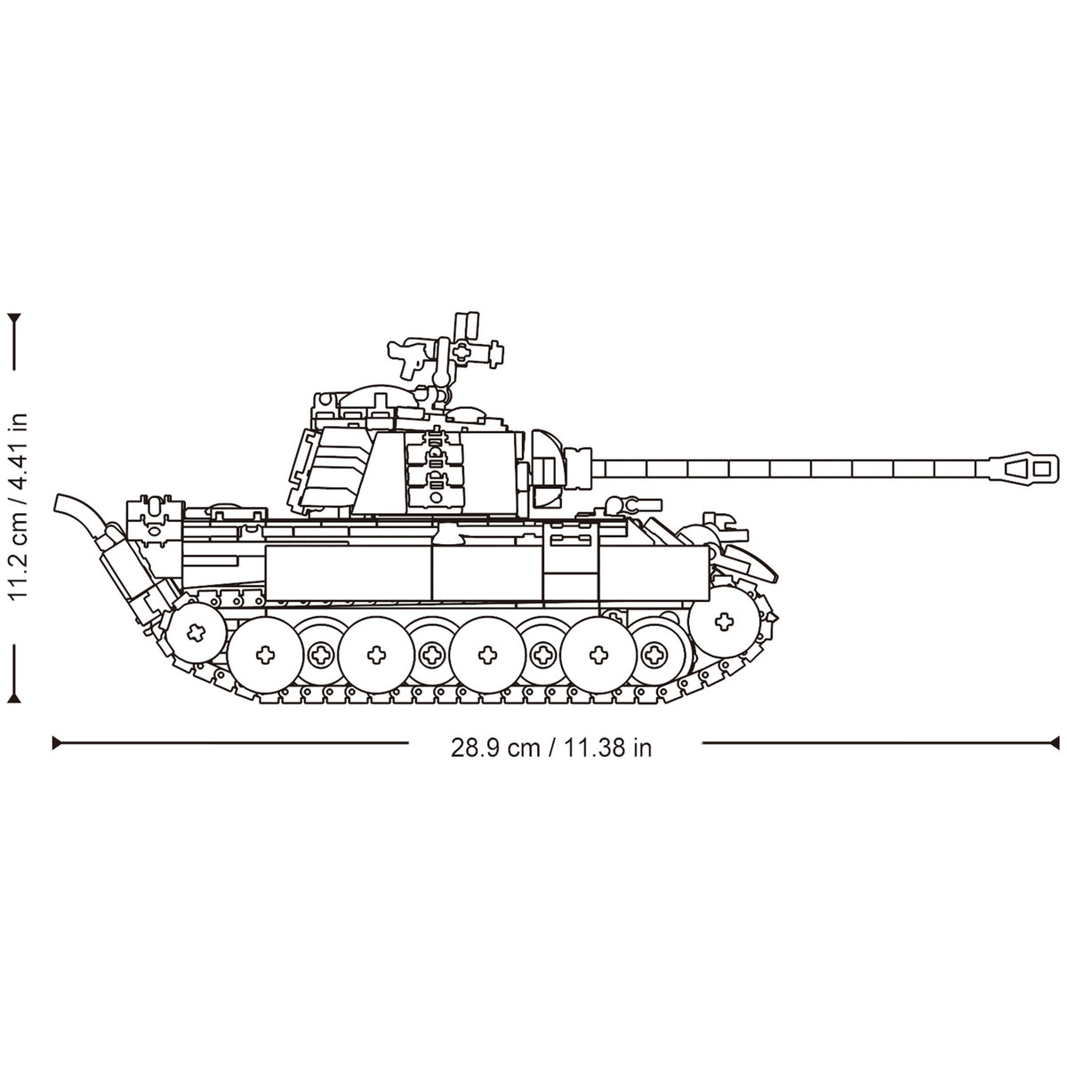 ModelBricks Panzerkampfwagen V Panther Ausführung G, Konstruktionsspielzeug