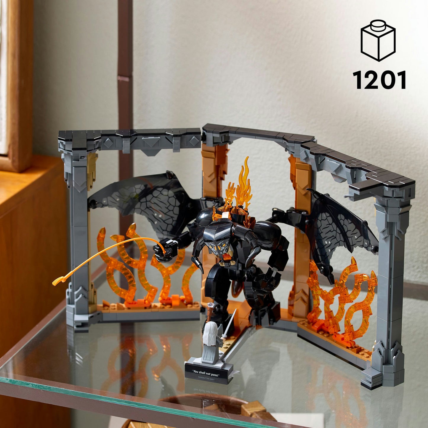 10367 Icons Der Herr der Ringe: Balrog Bücherstütze, Konstruktionsspielzeug