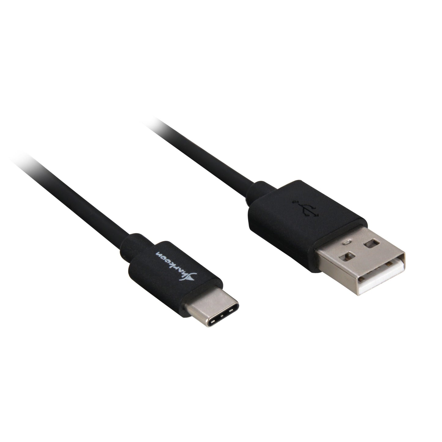 Sharkoon USB 2.0 Kabel, USB-A Stecker > USB-C Stecker (schwarz, 3 Meter)