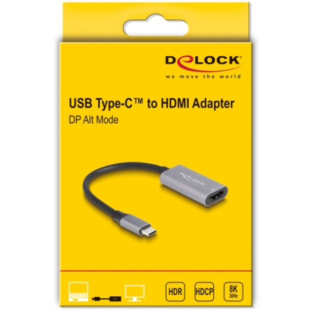 USB Adapter, USB-C Stecker > HDMI Buchse 8K 30hz