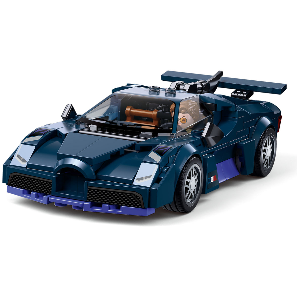 ModelBricks Dunkelblauer Sportwagen, Konstruktionsspielzeug