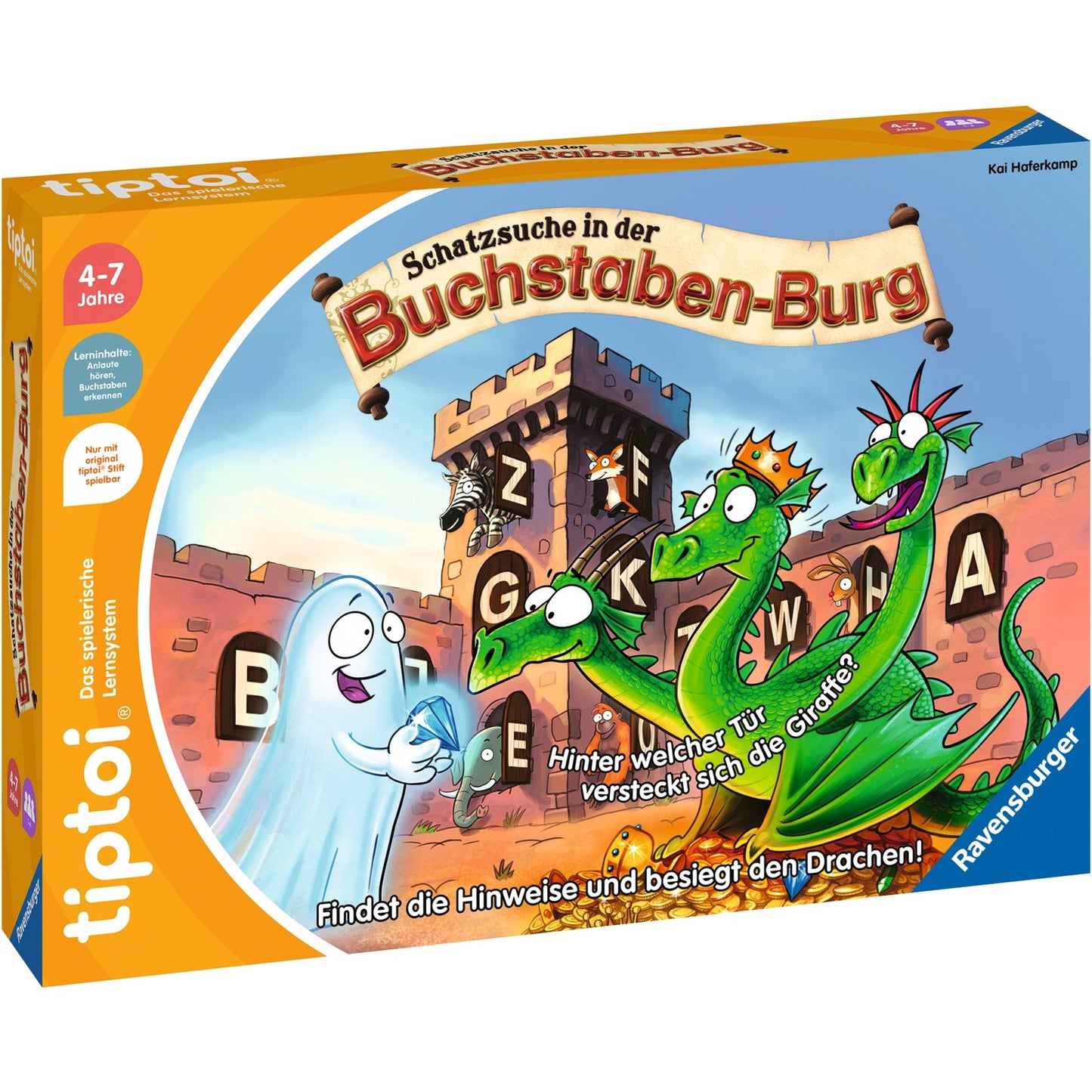 Ravensburger tiptoi Schatzsuche in der Buchstabenburg, Brettspiel