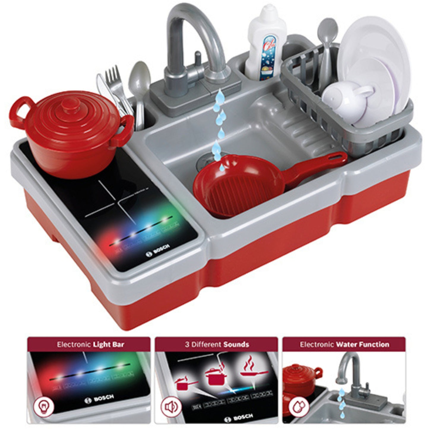 Bosch - Spüle mit Wasserfunktion und Kochfeld, Spielküche