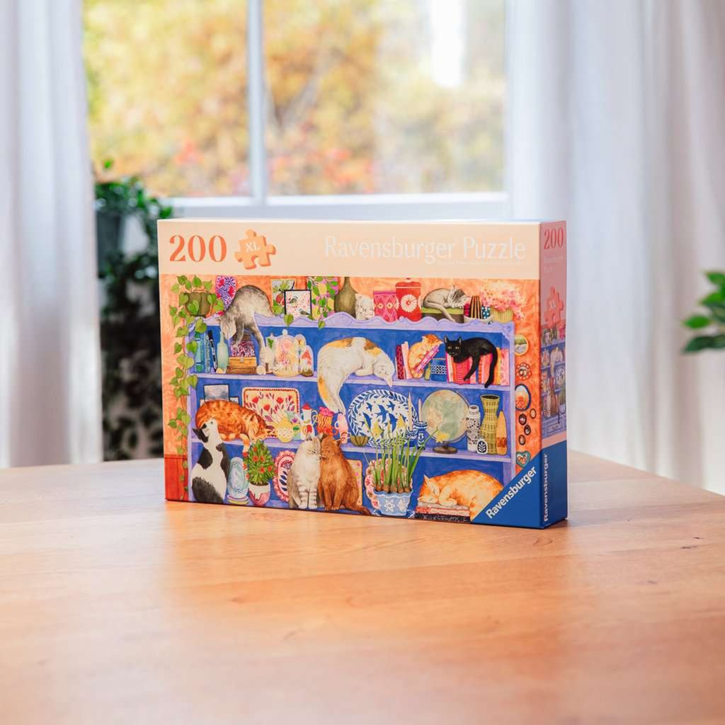Feel Well & Puzzle - Katzen im Regal