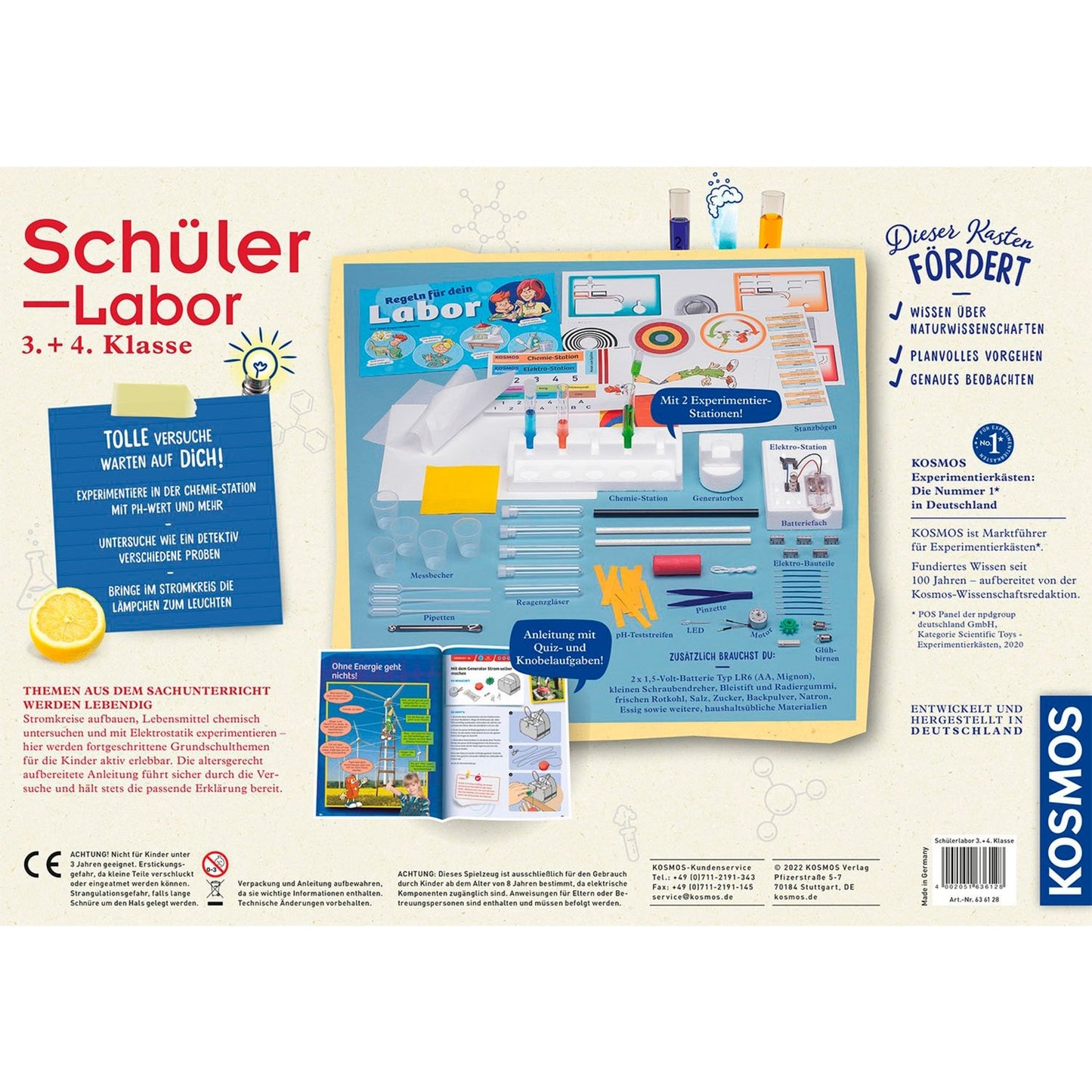 Schülerlabor 3. + 4. Klasse, Experimentierkasten