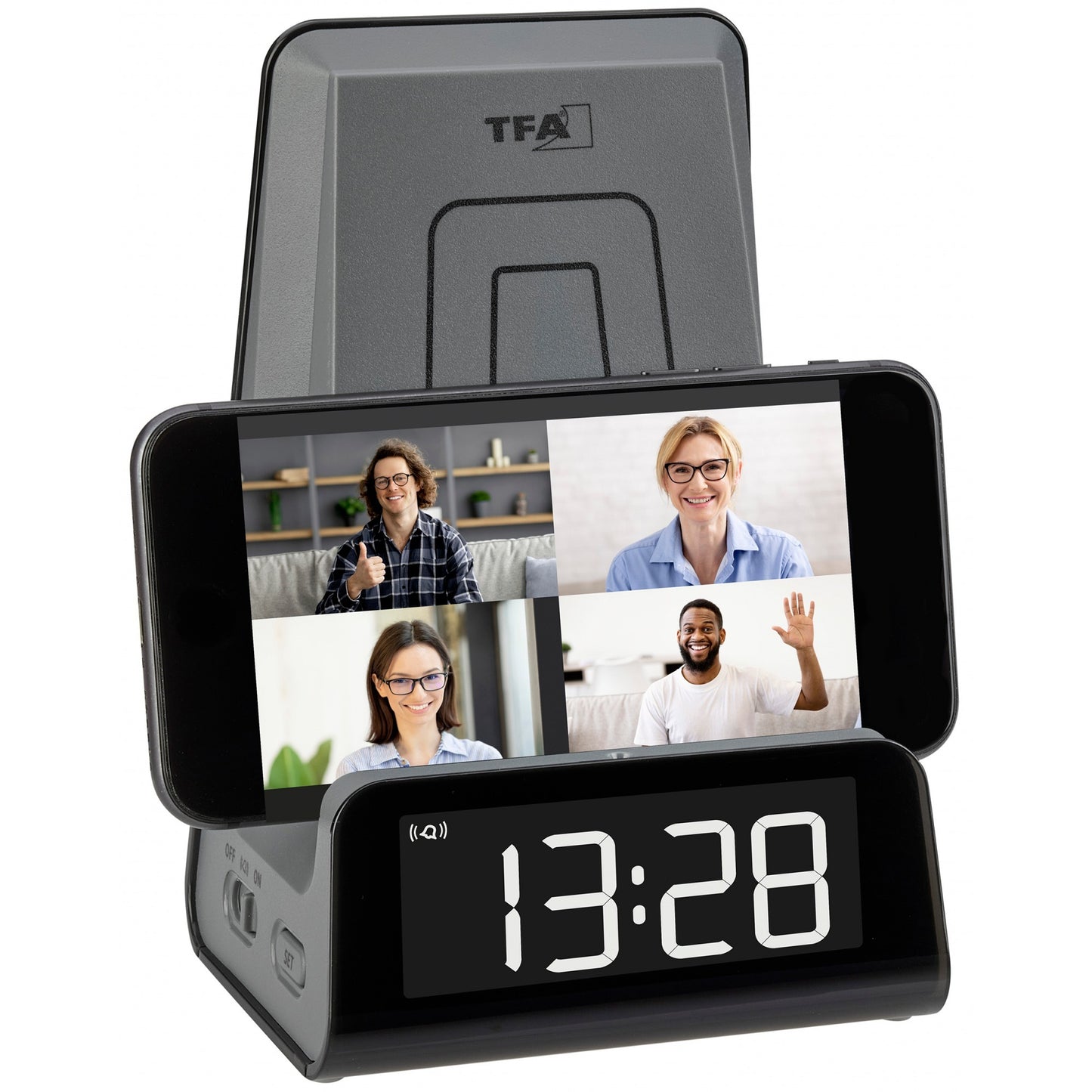 TFA Digitalwecker mit Induktions-Ladestation ICONcharge