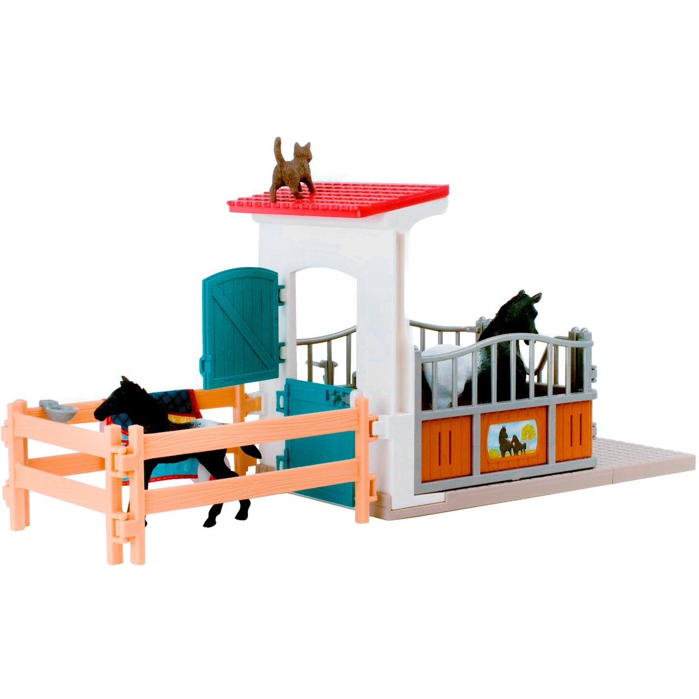 Schleich Horse Club Pferdebox mit Stute und Fohlen