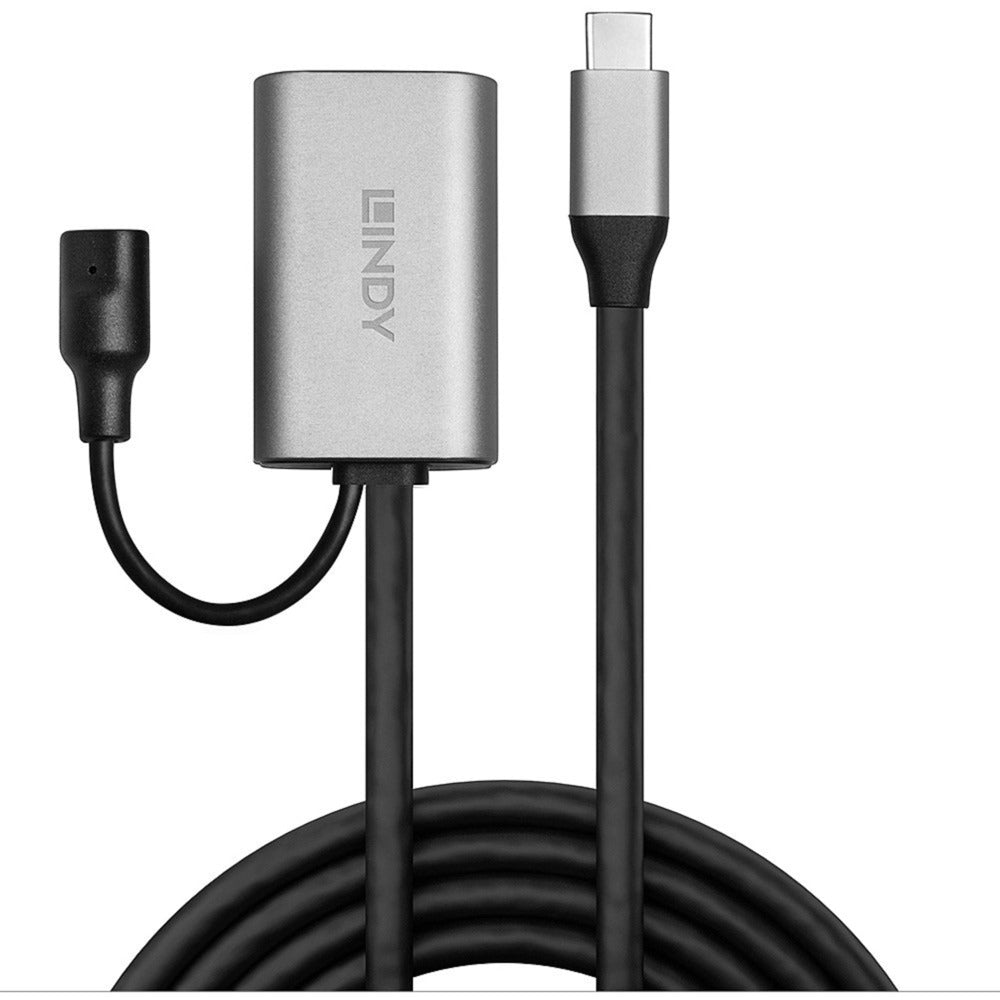 Lindy USB 3.2 Gen 1 Aktivverlängerungskabel, USB-C Stecker > USB-C Buchse (schwarz, 5 Meter)