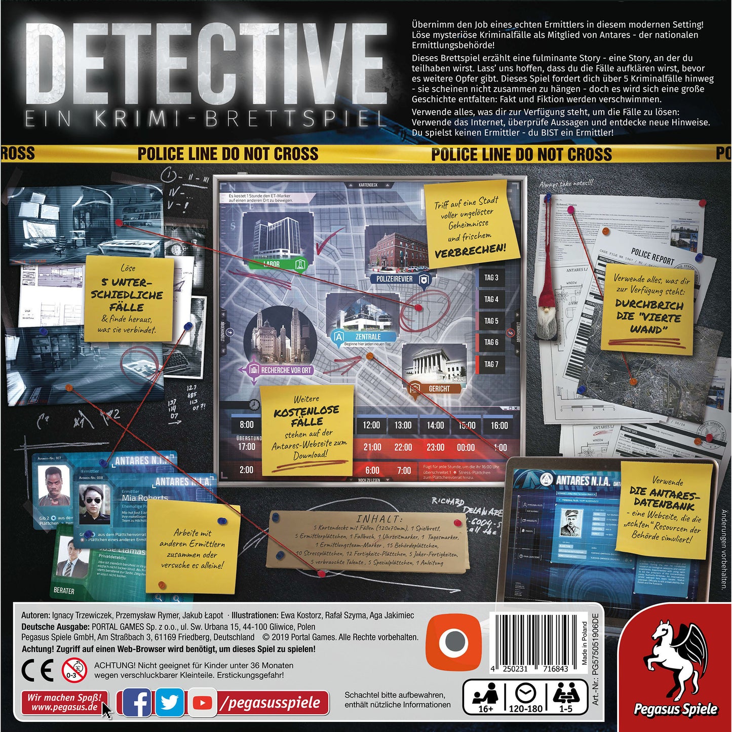 Portal Games: Detective - Ein Krimi-Brettspiel, Rätselspiel