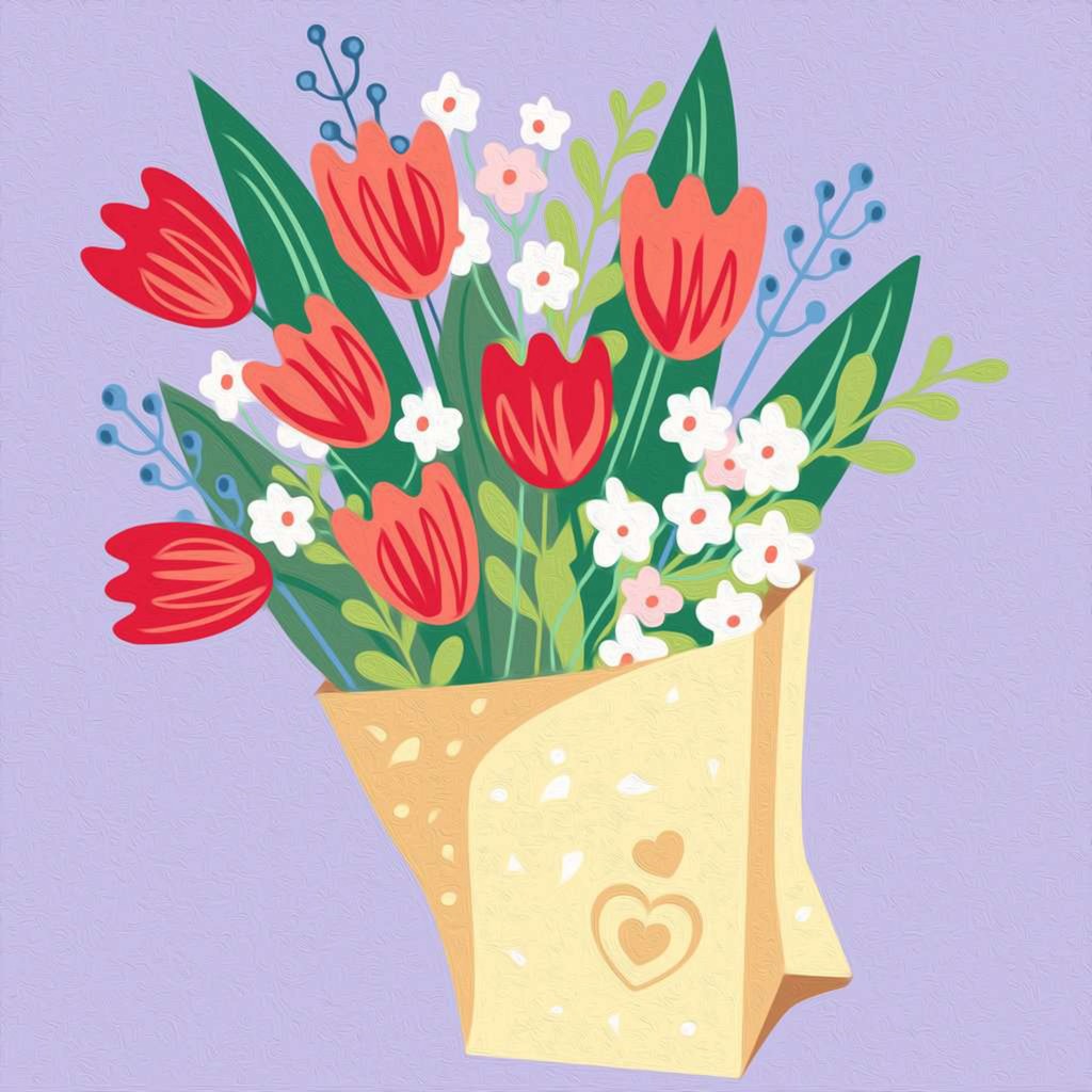 CreArt - Tulpenstrauss, Malen