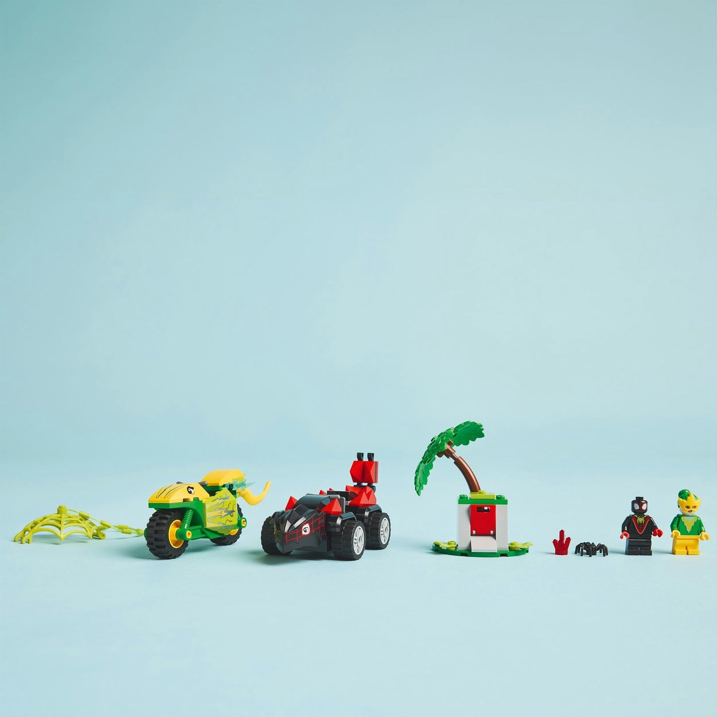 11198 Marvel Spidey und seine Super-Freunde Actionspass mit Spin und Electro in ihren Dino-Flitzern, Konstruktionsspielzeug
