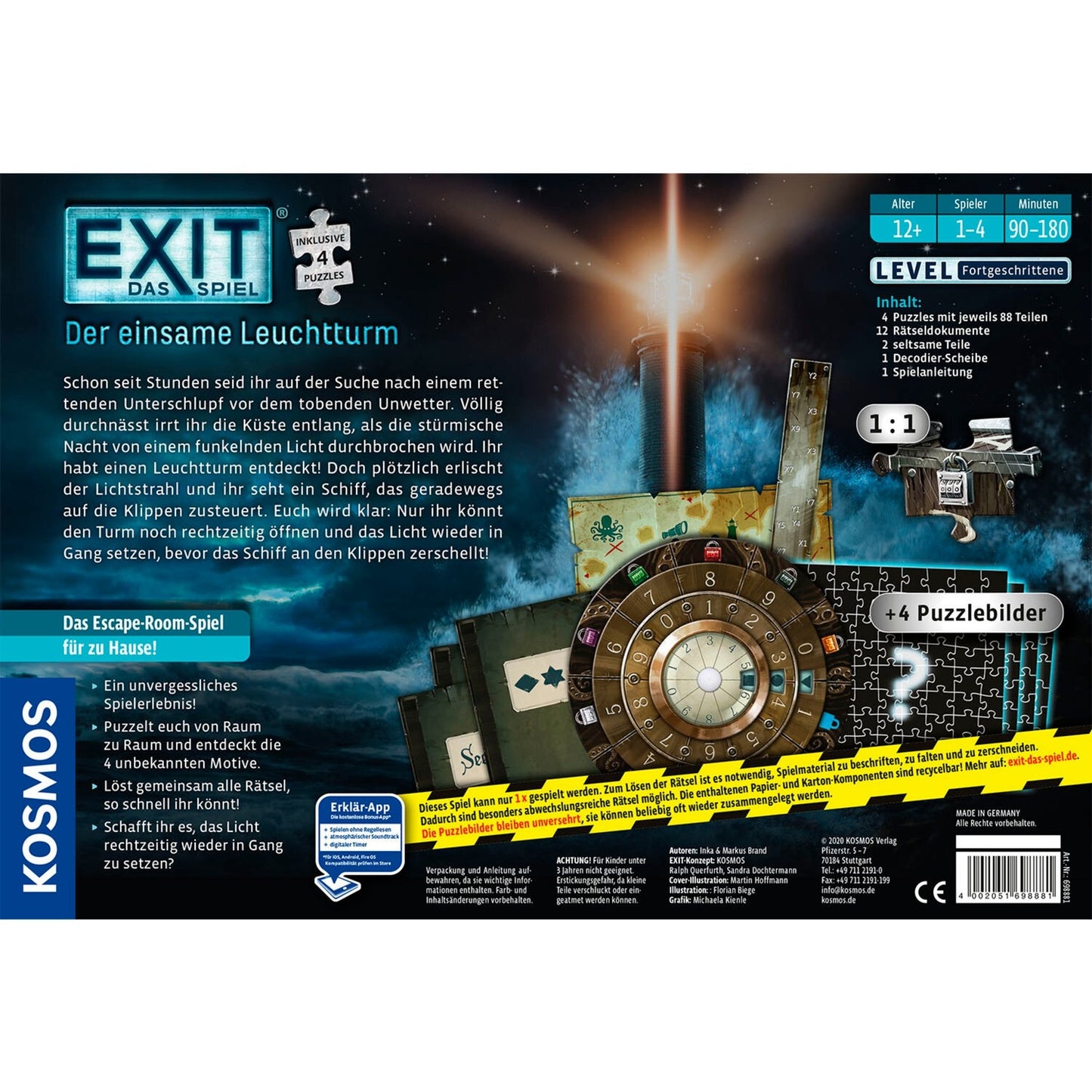 KOSMOS EXIT - Das Spiel + Puzzle - Der einsame Leuchtturm, Partyspiel
